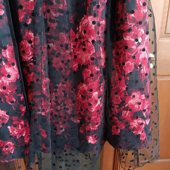 Black and Red Floral Dress - Picture 8 of 11